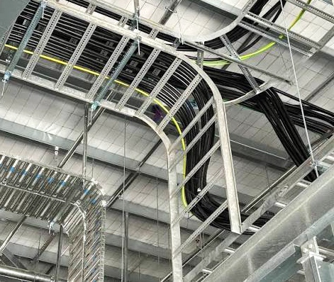 Heavy industrial cable tray installation